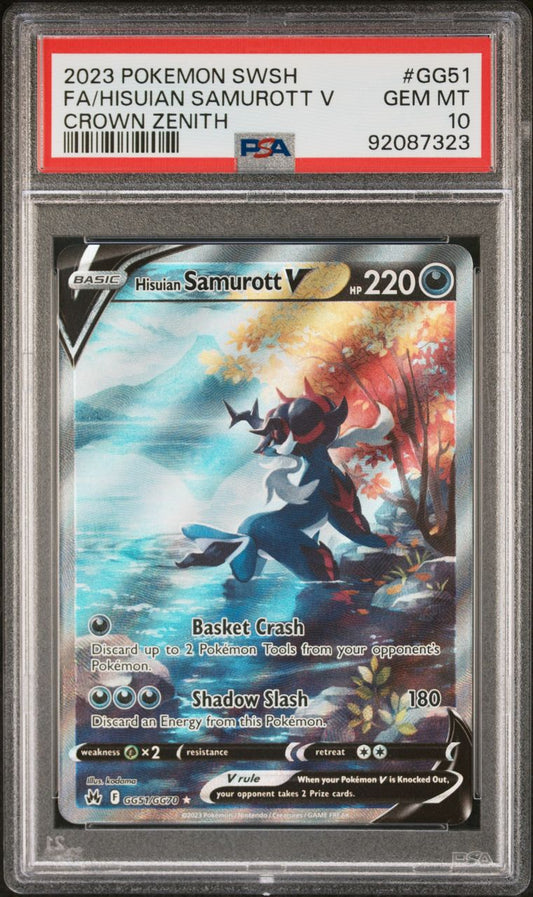 Hisuian Samurott V PSA 10 GEM MT